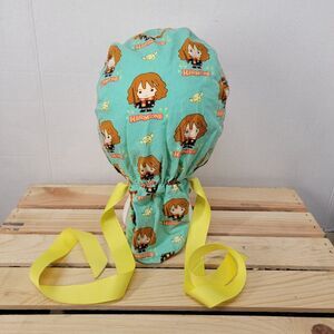 Scrub Hat Harry Potter Hermione Green w/ Yellow Tie